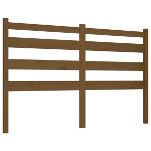 vidaXL cabecero de cama madera maciza de pino marrón miel 126x4x100 cm