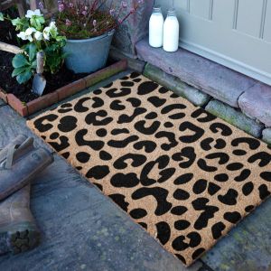 Felpudo extragrande con estampado de leopardo - 90 x 60 cm