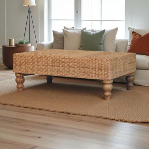Artisan furniture mesa de centro regency woven em madeira maciça