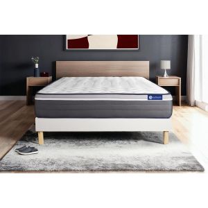 Conjunto de estrado branco + colchão actisom actilatex plus (120x195 cm - e
