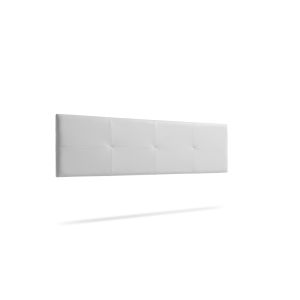 Cabeceira estofada altea pele sintética 210x50x5 cm - branco - moonia