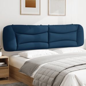 Almofadão de cabeceira 200 cm tecido azul ptob9638