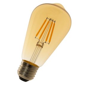 Lâmpada LED E27 edison st64 E27 filamento 8w 750lm. Luz quente 2700k