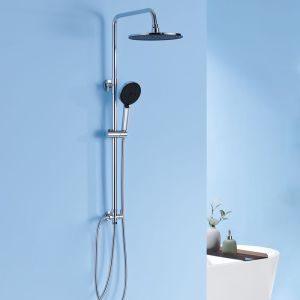 Coluna de chuva - derw max - inox - regulável 74-112 cm - duchinha 4 funçõe