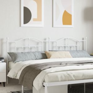 Cabeceira de cama 193 cm metal branco ptob4858