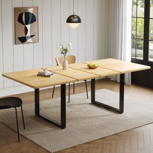 Mesa de jantar extensível carvalho 140x80cm
