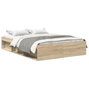 vidaXL estructura de cama roble sonoma 140x190 cm