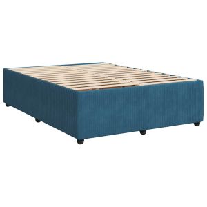 vidaXL estructura de cama de terciopelo azul 140x200 cm