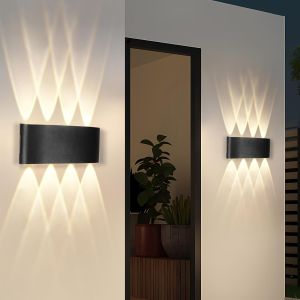 Nettlife aplique parede LED preto 22x8