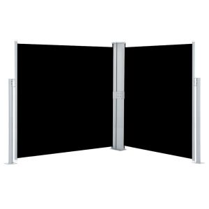 Toldo lateral retrátil 140x600 cm preto