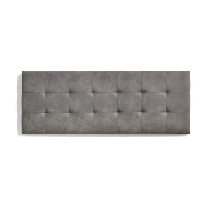 Cabeceira de cama 150 capitone cuadros tela antimanchas 152x57x5cm gris