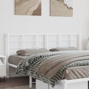 Cabeceira de cama 193 cm metal branco ptob3291