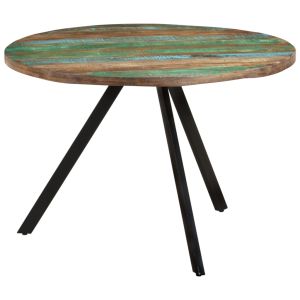 Mesa de jantar 110x75 cm madeira recuperada maciça wf689387
