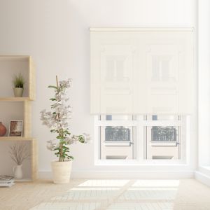 Estore de rolo screen  abertura 10%  branco linho 120 x 250cm