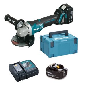 Esmerilhadeira ø 125 mm 18v lxt - Makita - 2 baterias 18v 5.0ah - carregado