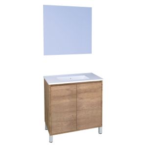 Ondee - móvel de casa de banho belis - espelho de suspensão - 80cm -madeira