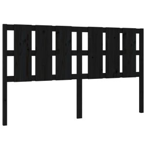 vidaXL cabecero de cama madera maciza de pino negro 185,5x4x100 cm