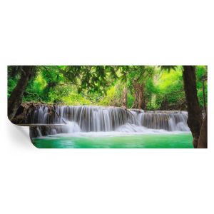 Papel parede adesivo cachoeira na floresta 250x104 tulup