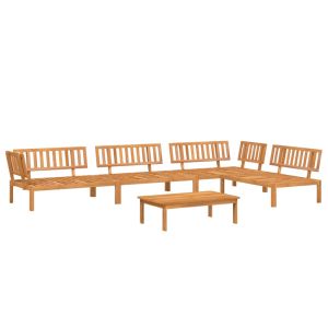 vidaXL set de sofás de palets de jardín 5 pzas madera maciza de acacia