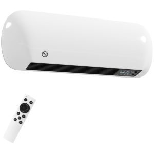Aquecedor elétrico de parede 50x19x14 cm pp, pa color blanco Homcom