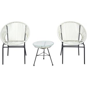 Conjunto de mobiliário de jardim "poli" acapulco - 2 lugares - branco