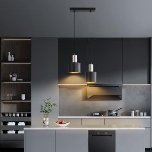 Nettlife luminária de pendurar E27 preto e prata 30x30