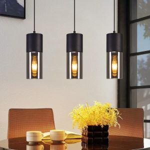 Nettlife luminária de pendurar E27 preto 180x54