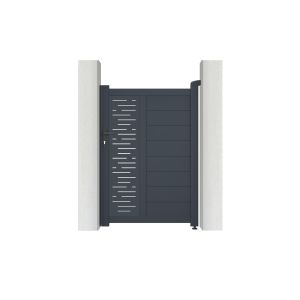 Pacote de portão de jardim arlberg 1m a.140cm + 2 postes cinzento