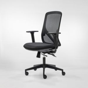 Cadeira executiva euromof lyon white or black edition preto