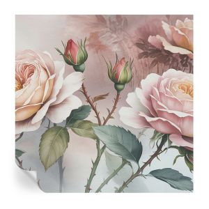 Papel de parede adesivo rosas em tons pastel 250x250 tulup