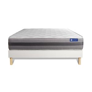 Conjunto de estrado branco + colchão actisom actimemo relax (130x220 cm - e