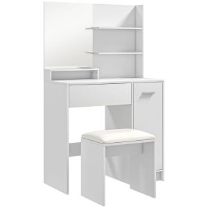 Toucador de maquilhagem 80x40x132 cm color blanco Homcom, casa - quarto