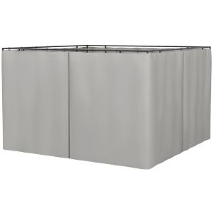 Paredes laterais para tenda 302x205 cm poliéster color gris Outsunny