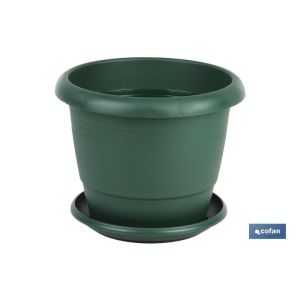 Vaso verde gardênia modelo 30x25+ prato 24cm