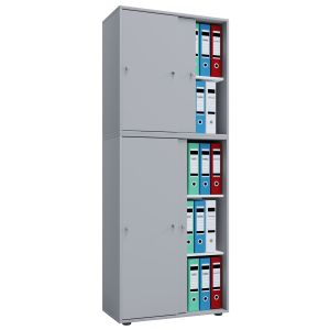 Gabinete de oficina lona gris an. 70 x al. 184 x p. 37 cm