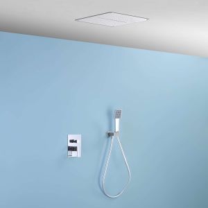 Conjunto duche embutido misturador sky bath cromado inox s304 série trinity