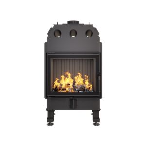 Lareira de inserção a lenha preto - energy 60x50 (14,5 kw) eco