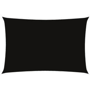 vidaXL toldo de vela rectangular tela oxford negro 2x4 m
