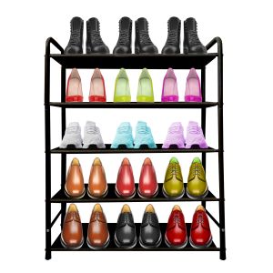 Sapateira metálica 20 pares preto nyana home