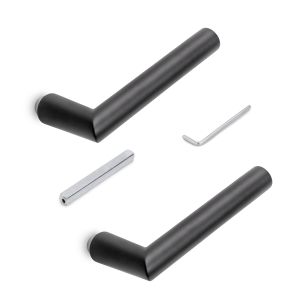 Emuca maçanetas para fechaduras de portas interiores de vidro, forma l-r,
