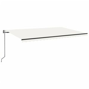 Toldo automático com LED e sensor de vento 500x300 cm cor creme