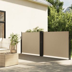 Toldo lateral retrátil 140x1000 cm bege egw542861