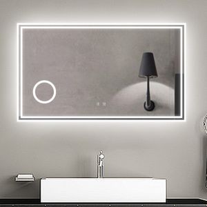 Aica espelho de banho LED 120 x 70 cm, bluetooth, lupa, brilho ajustável