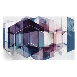 Papel de parede vinílico cubos geométricos 416x254 tulup