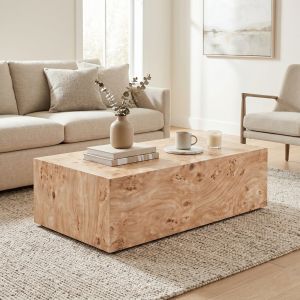 Mesa de centro minimalista madeira 45x100x50cm