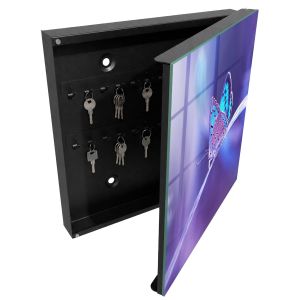 Caixa de chaves de parede decorativa 30x30x5, abertura à direita tulup