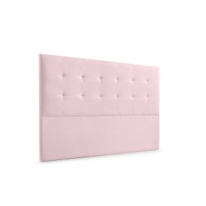 Cabeceira estofada atenea aqualine 220x120x8 cm - rosa claro - moonia