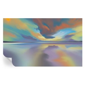 Papel parede adesivo pôr do sol arco-íris 416x254 tulup