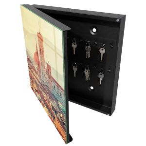 Caixa para chaves decorativa 30x30x5, abertura à esquerda tulup