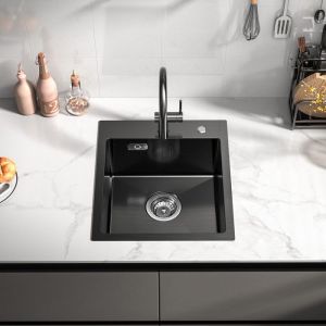 Pia de cozinha 40x45cm com transbordamento pia inox para armário de 40 cm